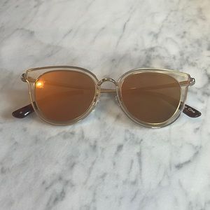 TOMS Rey Champagne / Rose mirror lense sunglasses
